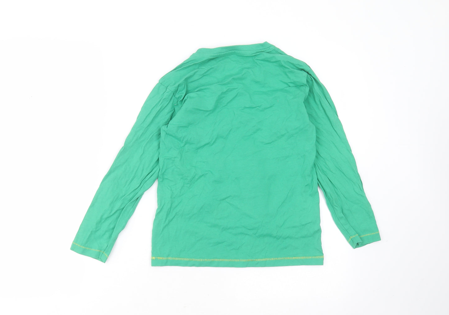 Dunnes Stores Boys Green  Cotton Basic T-Shirt Size 9 Years Round Neck  - luck of the irish