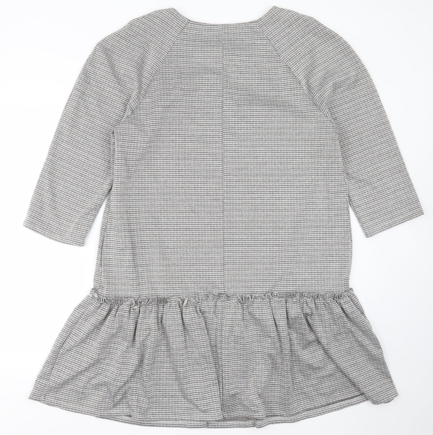 Primark Womens Grey Geometric Polyester Shift  Size 20  Round Neck