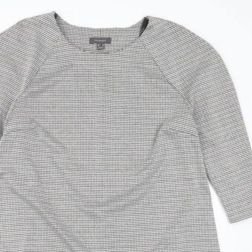 Primark Womens Grey Geometric Polyester Shift  Size 20  Round Neck