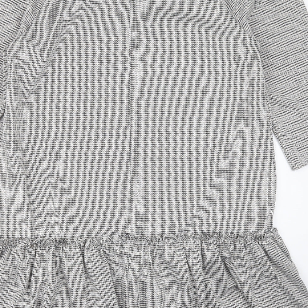 Primark Womens Grey Geometric Polyester Shift  Size 20  Round Neck