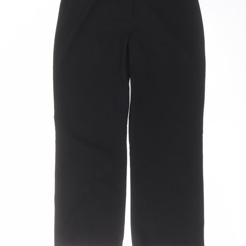 Marks and Spencer Womens Black  Polyester Trousers  Size 14 L28 in Regular