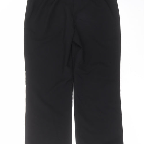 Marks and Spencer Womens Black  Polyester Trousers  Size 14 L28 in Regular