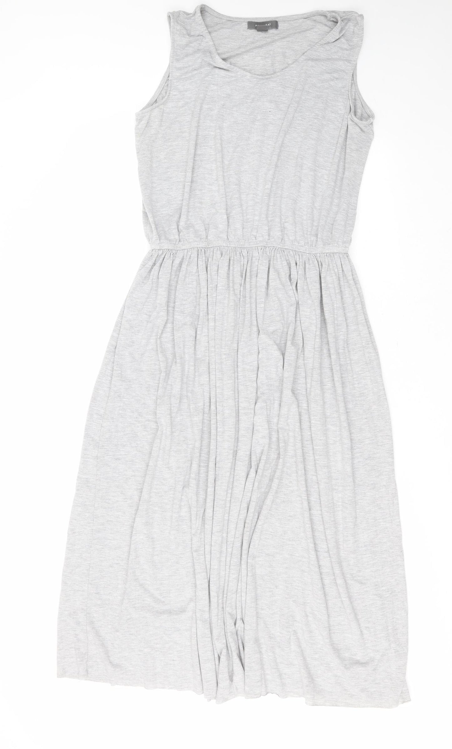 Primark Womens Grey  Polyester Maxi  Size 20  Round Neck