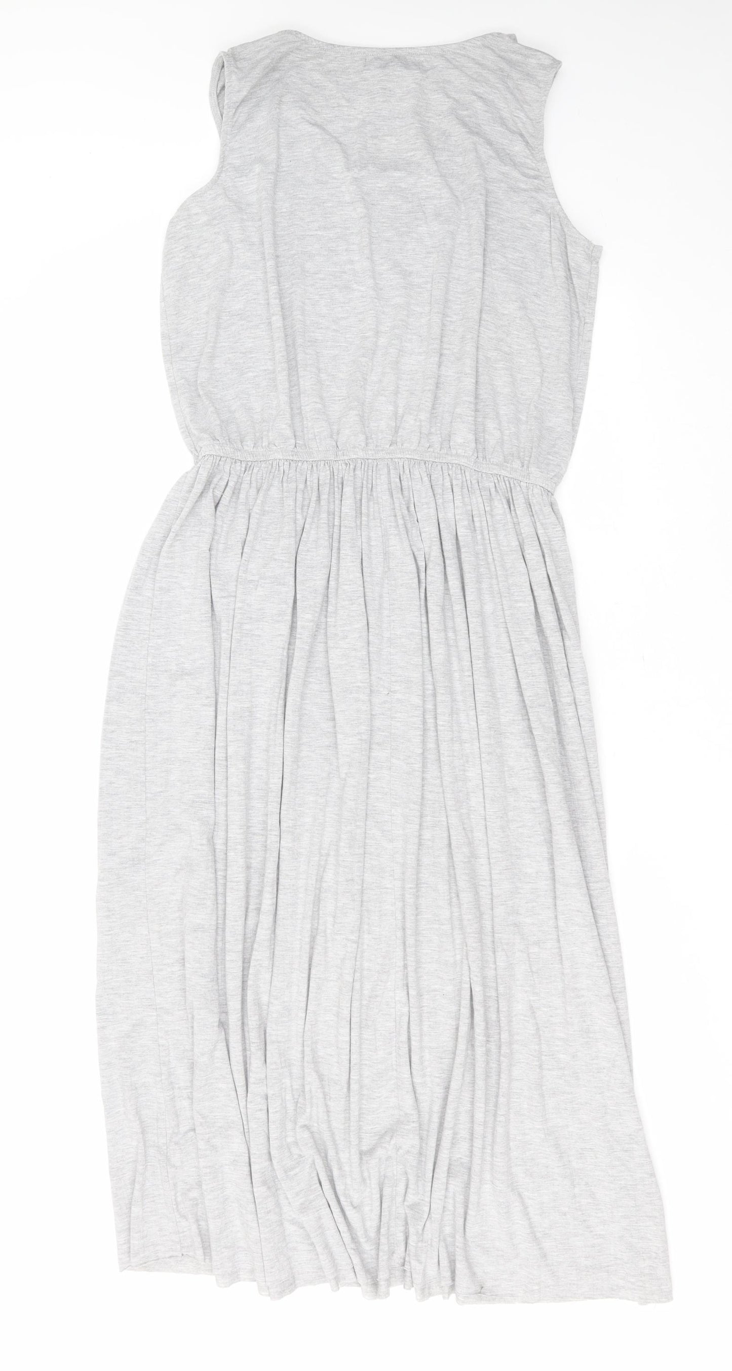 Primark Womens Grey  Polyester Maxi  Size 20  Round Neck