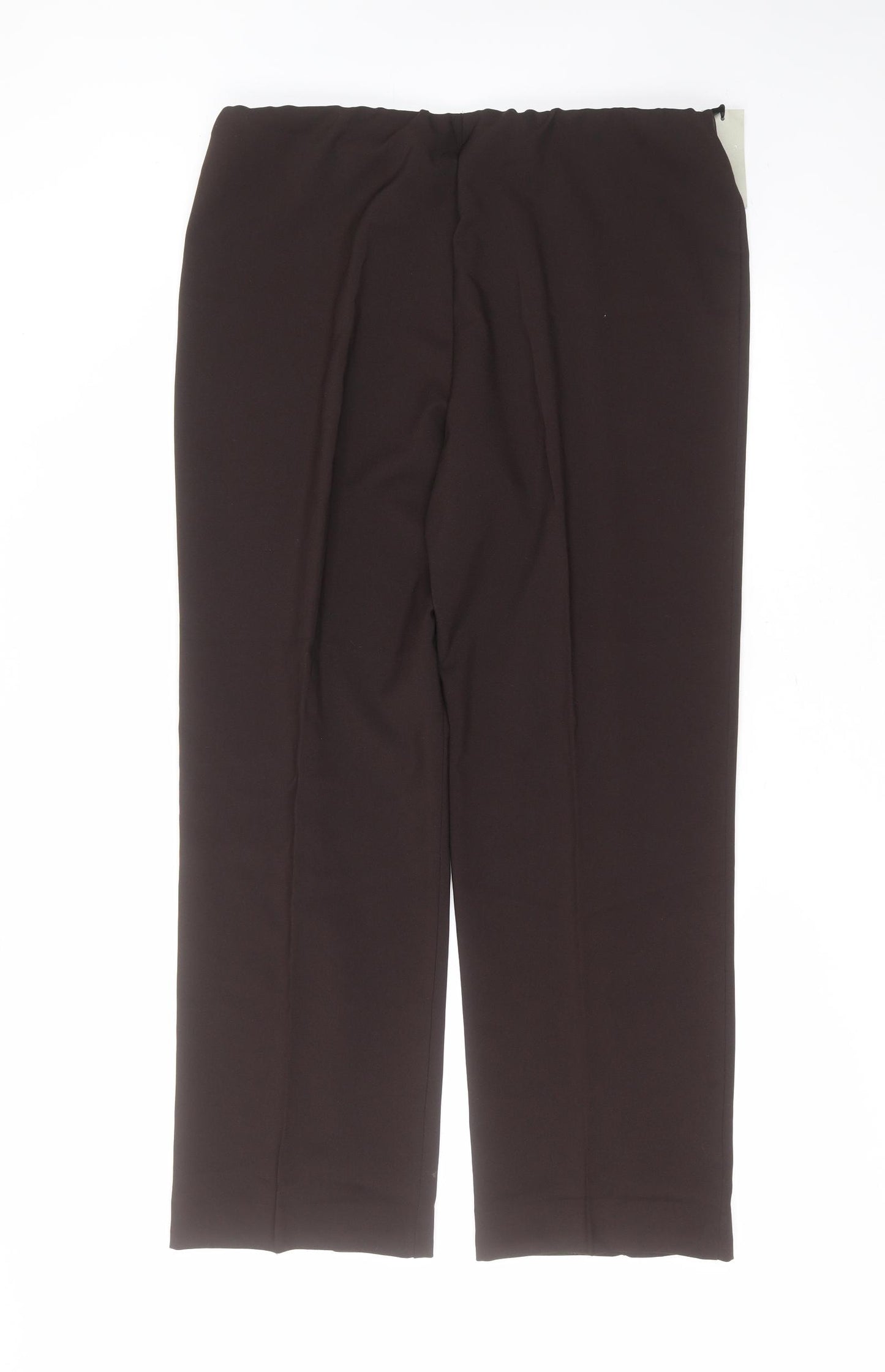 Per Se Womens Brown  Polyester Trousers  Size 18 L29 in Regular