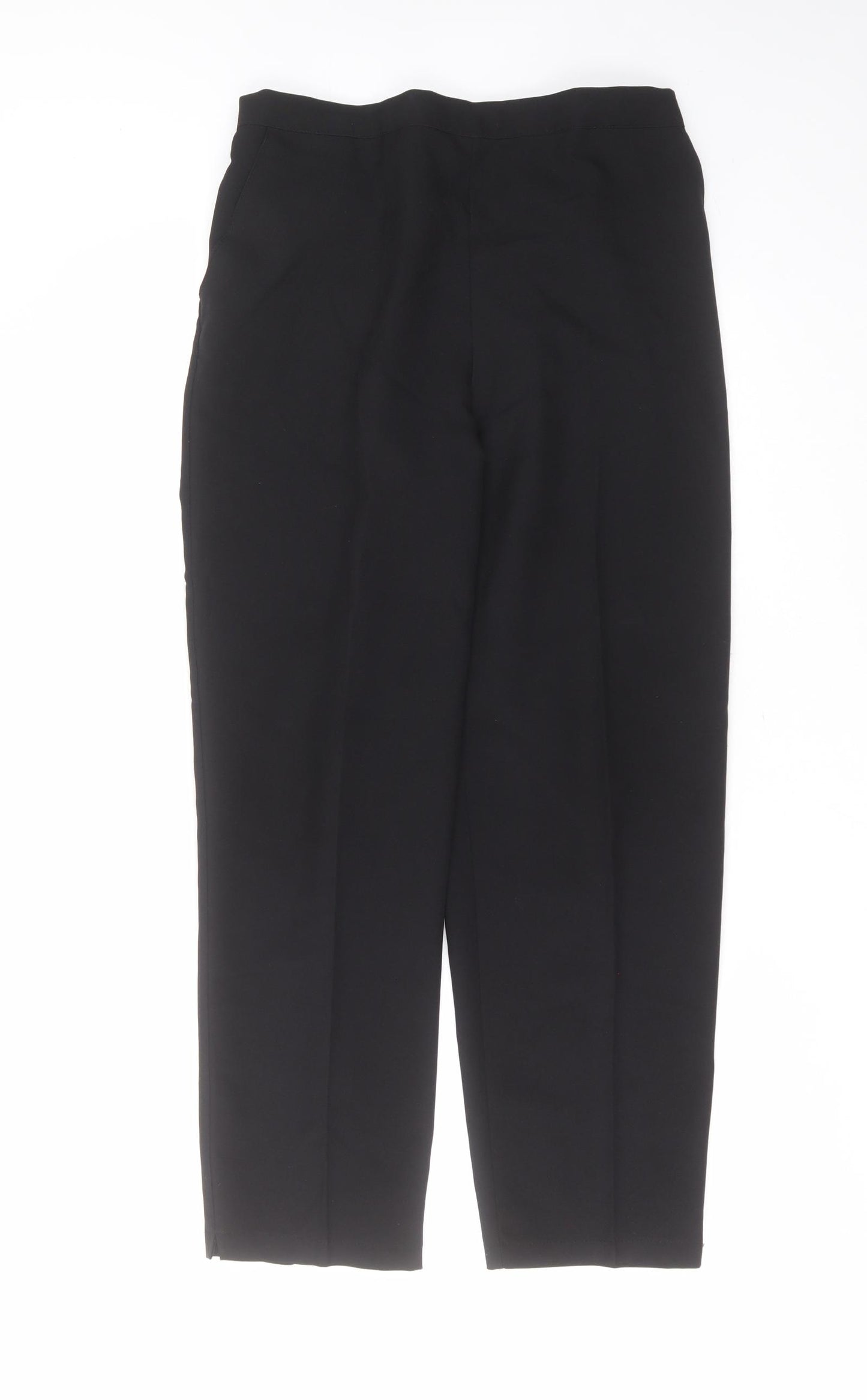 Preworn Womens Black  Polyester Trousers  Size 16 L28 in Regular