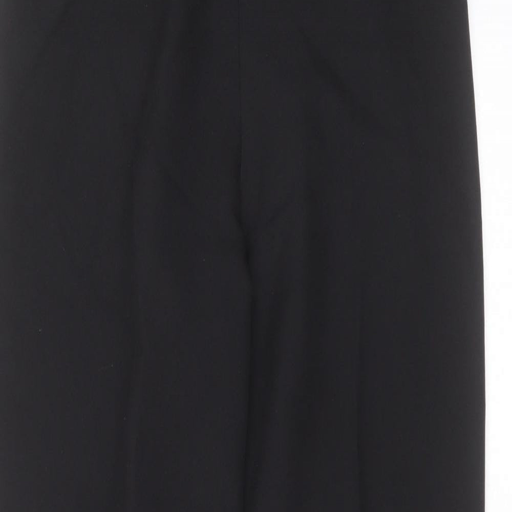 Preworn Womens Black  Polyester Trousers  Size 16 L28 in Regular