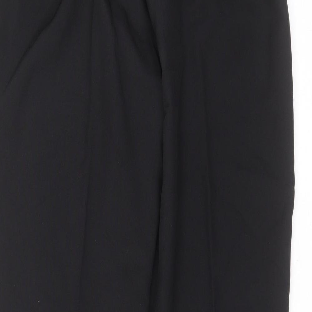 Preworn Womens Black  Polyester Trousers  Size 16 L28 in Regular