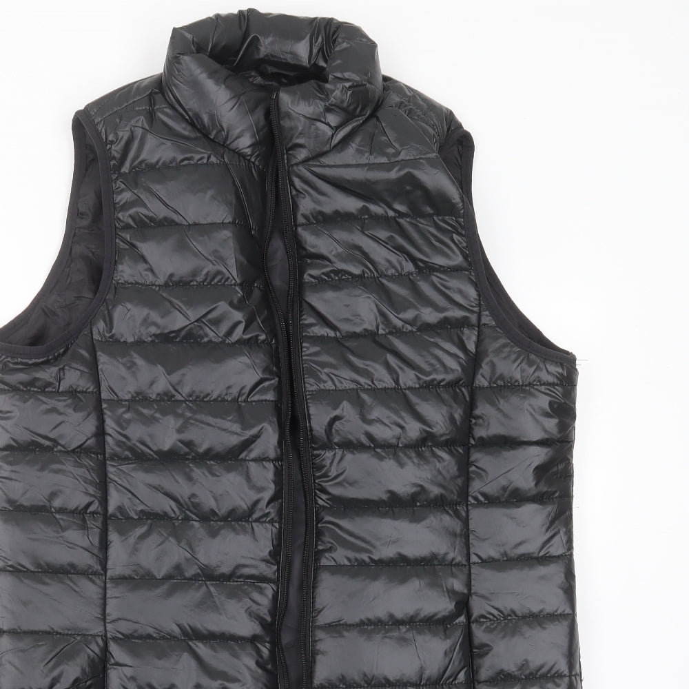 Boohoo Womens Black   Gilet Jacket Size 10  Zip