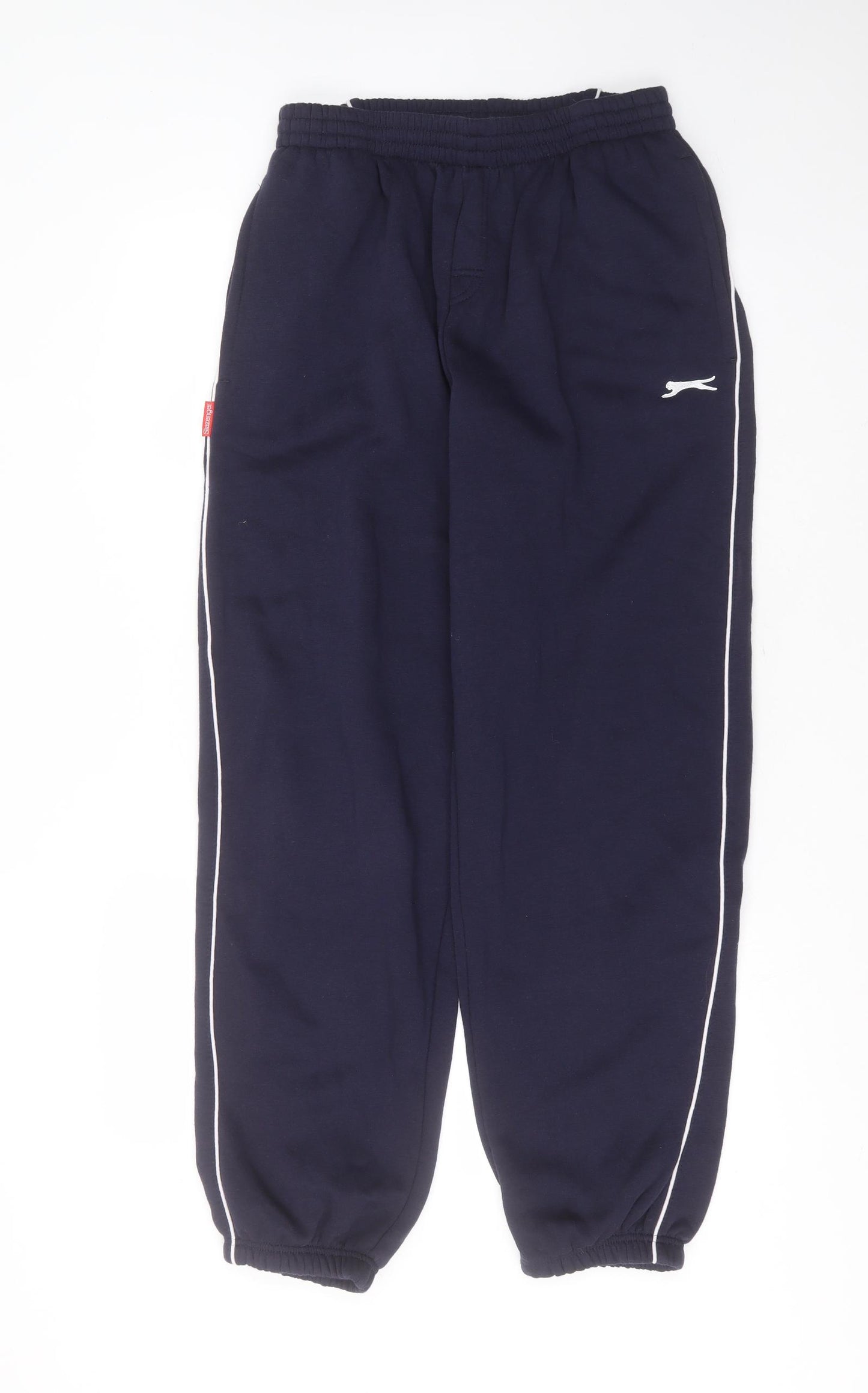 Slazenger Mens Blue  Polyester Jogger Trousers Size L L32 in Regular Drawstring