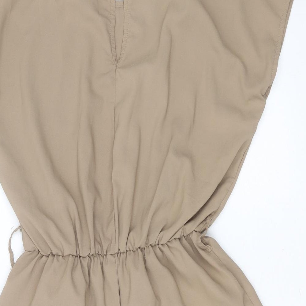 Glamorous Womens Beige  Polyester Playsuit One-Piece Size 12