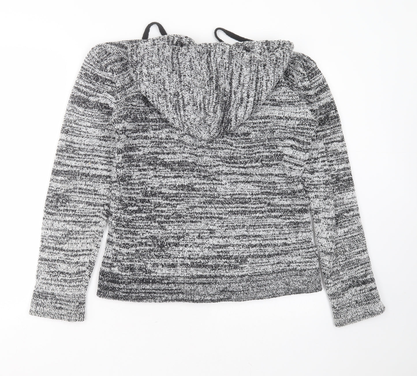 retro engine Womens Grey  Polyester Full Zip Hoodie Size L  Zip