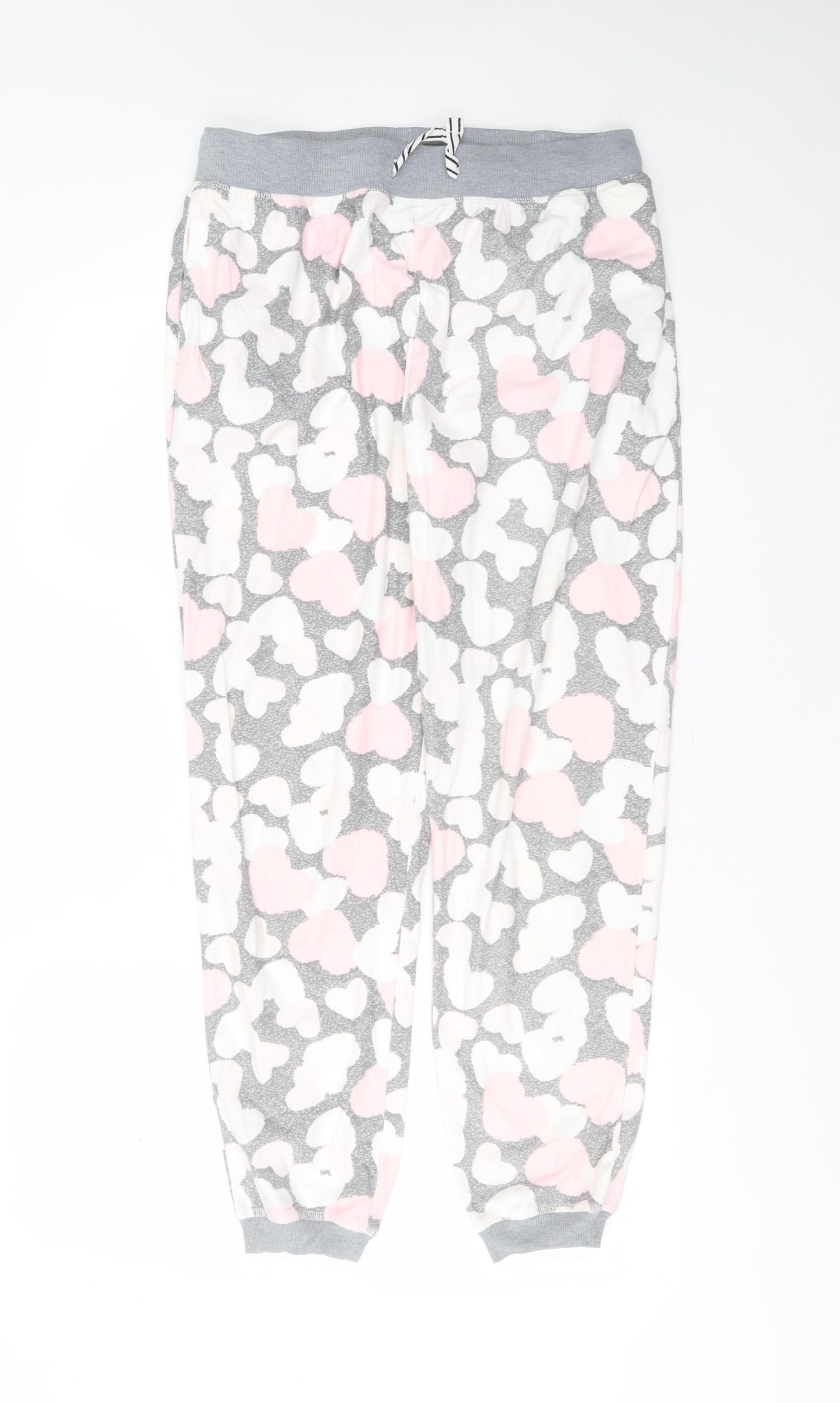 Avenue Womens Grey Geometric Polyester  Pyjama Pants Size 12   - heart pattern