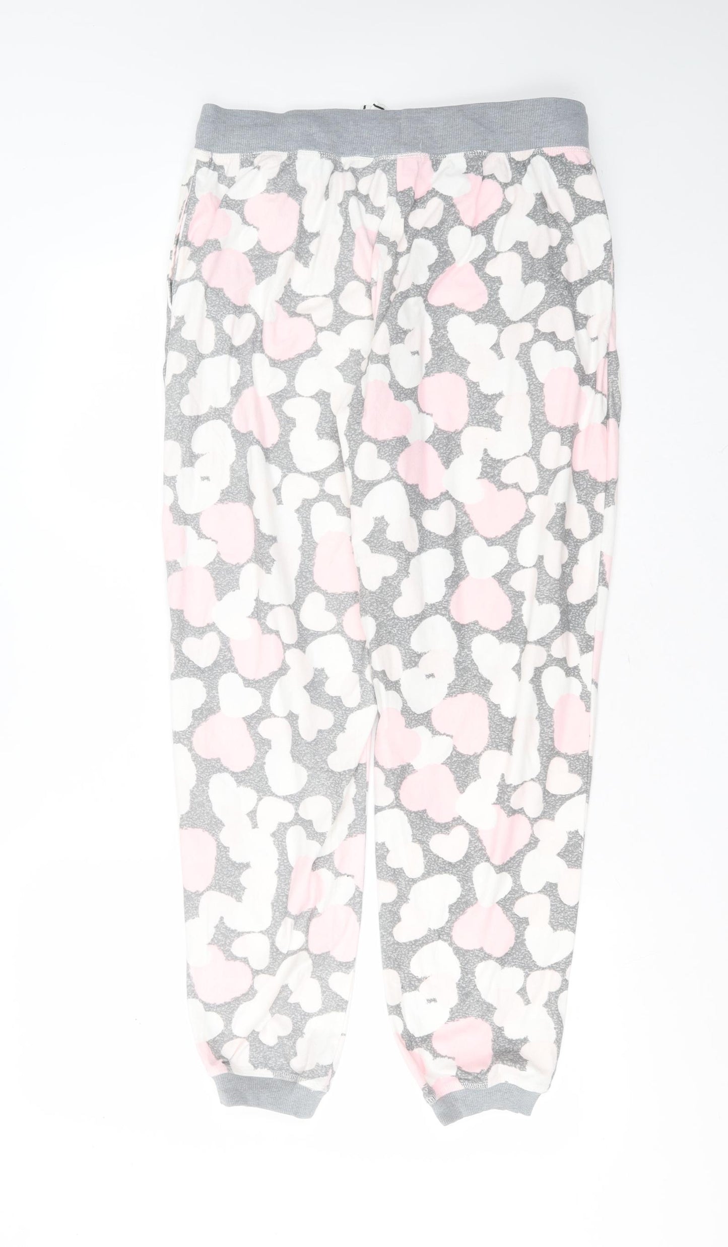 Avenue Womens Grey Geometric Polyester  Pyjama Pants Size 12   - heart pattern