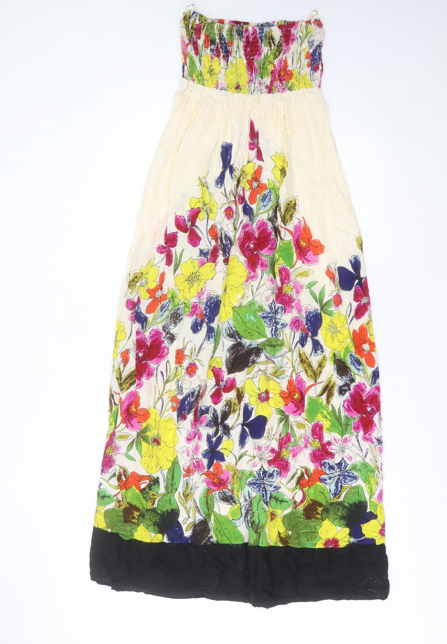 Primark Womens Multicoloured Floral Viscose Maxi  Size 10  Off the Shoulder