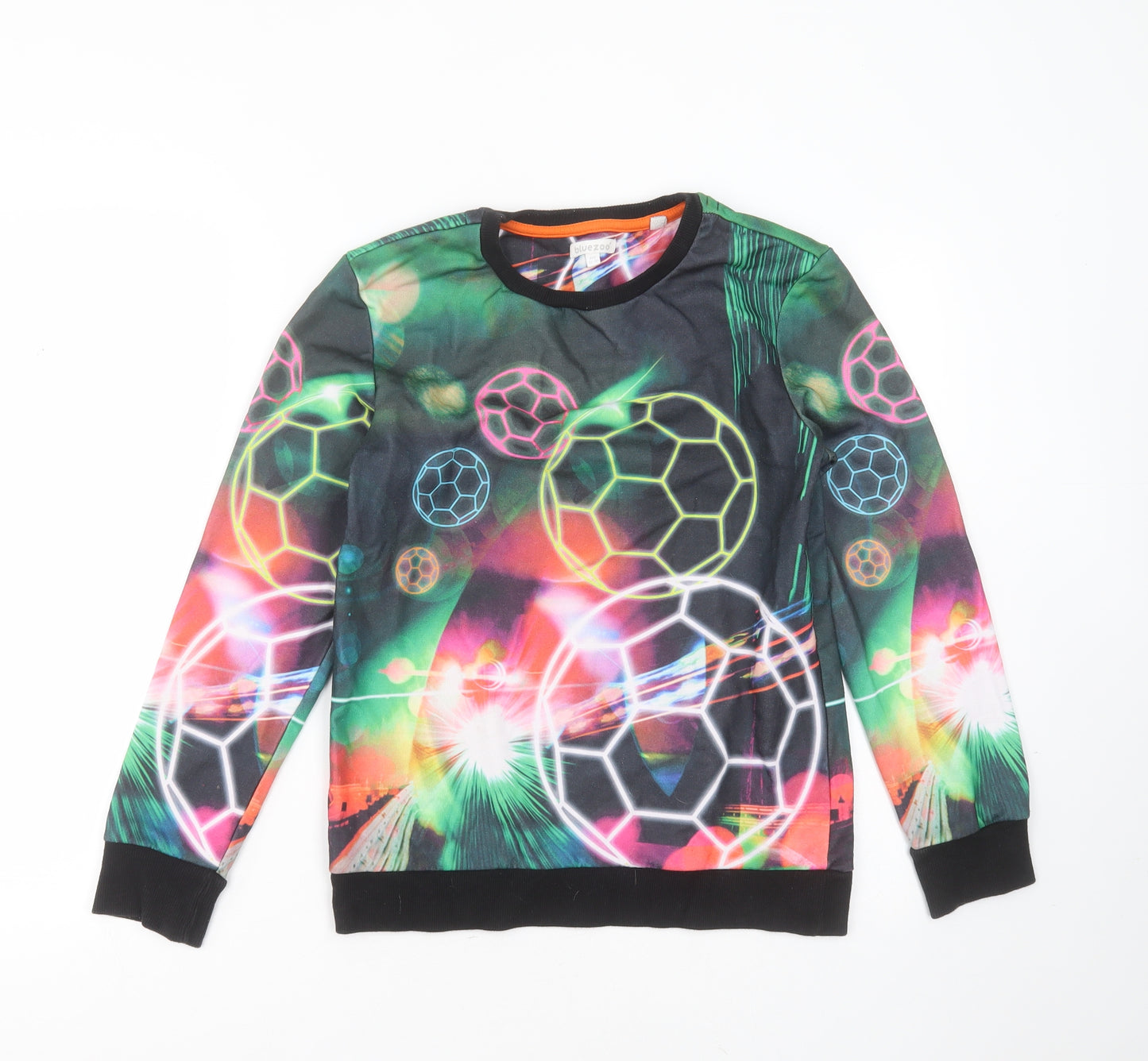 Blue Zoo Boys Multicoloured Geometric Polyester Pullover Sweatshirt Size 11-12 Years   - football