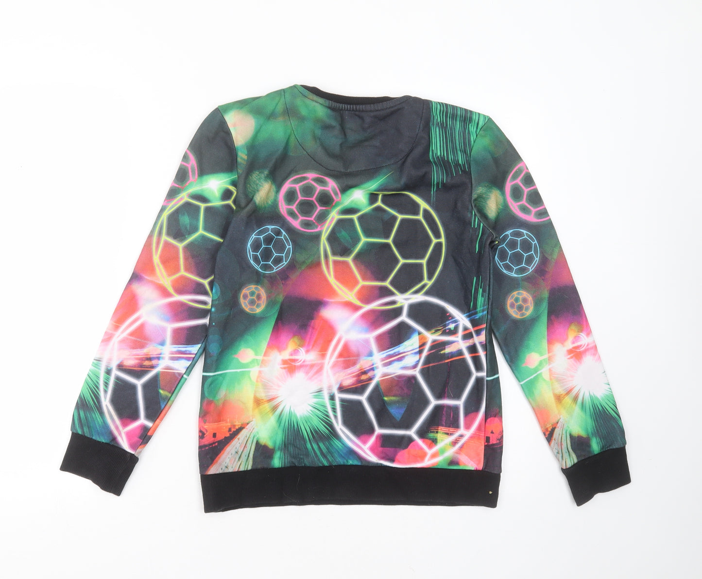 Blue Zoo Boys Multicoloured Geometric Polyester Pullover Sweatshirt Size 11-12 Years   - football