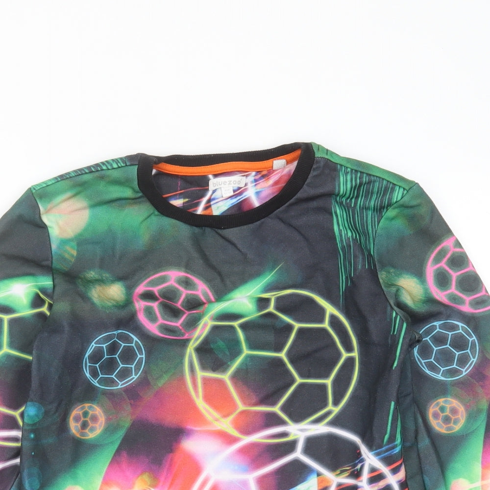 Blue Zoo Boys Multicoloured Geometric Polyester Pullover Sweatshirt Size 11-12 Years   - football