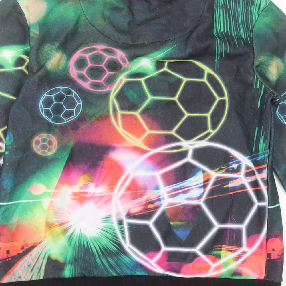 Blue Zoo Boys Multicoloured Geometric Polyester Pullover Sweatshirt Size 11-12 Years   - football