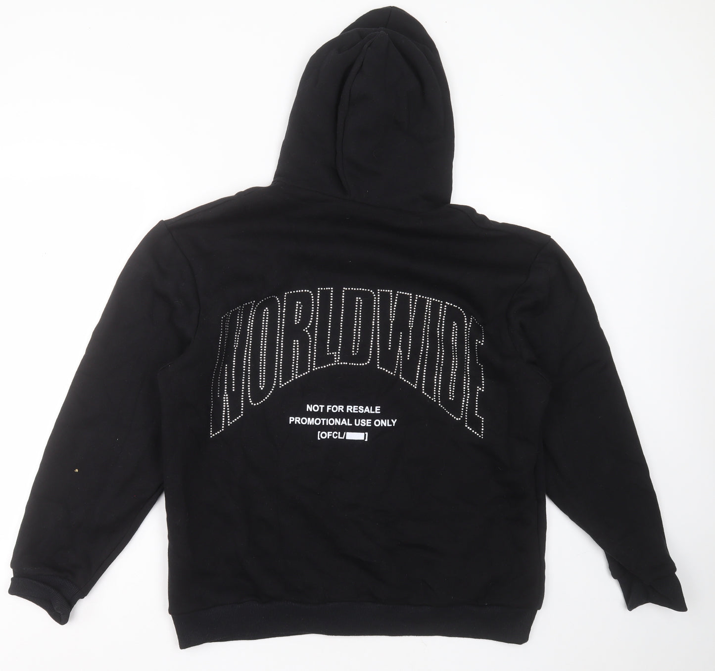BOOHOO MAN Mens Black  Cotton Pullover Hoodie Size S   - worldwide