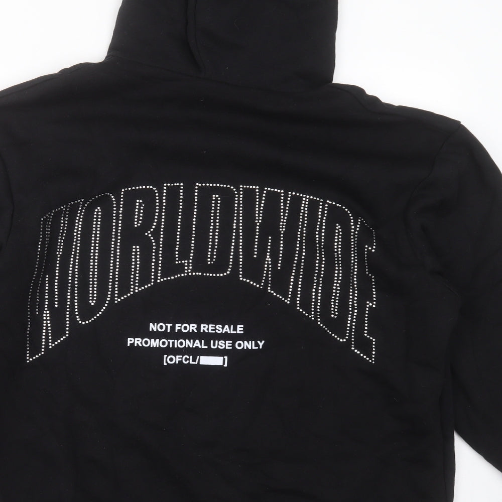 BOOHOO MAN Mens Black  Cotton Pullover Hoodie Size S   - worldwide