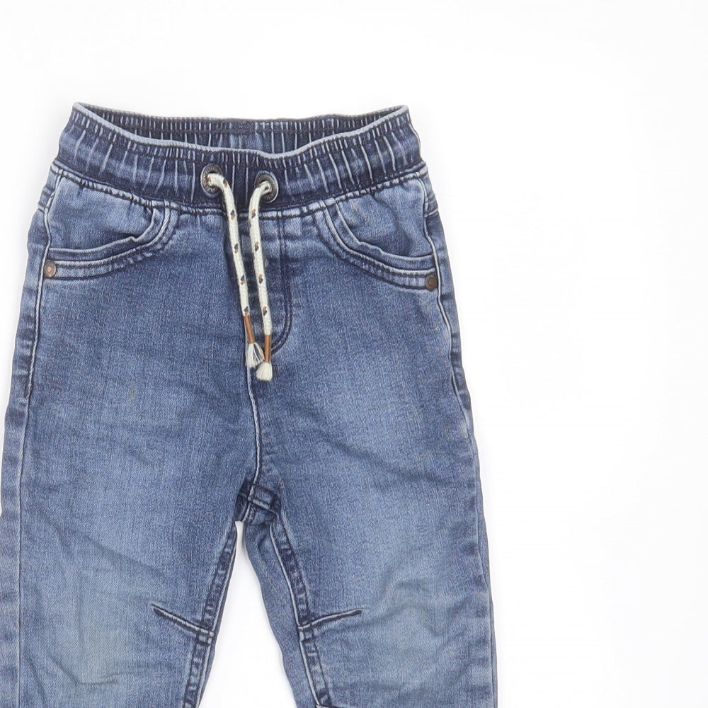 George Baby Blue  Cotton Jogger Jeans Size 18-24 Months  Drawstring