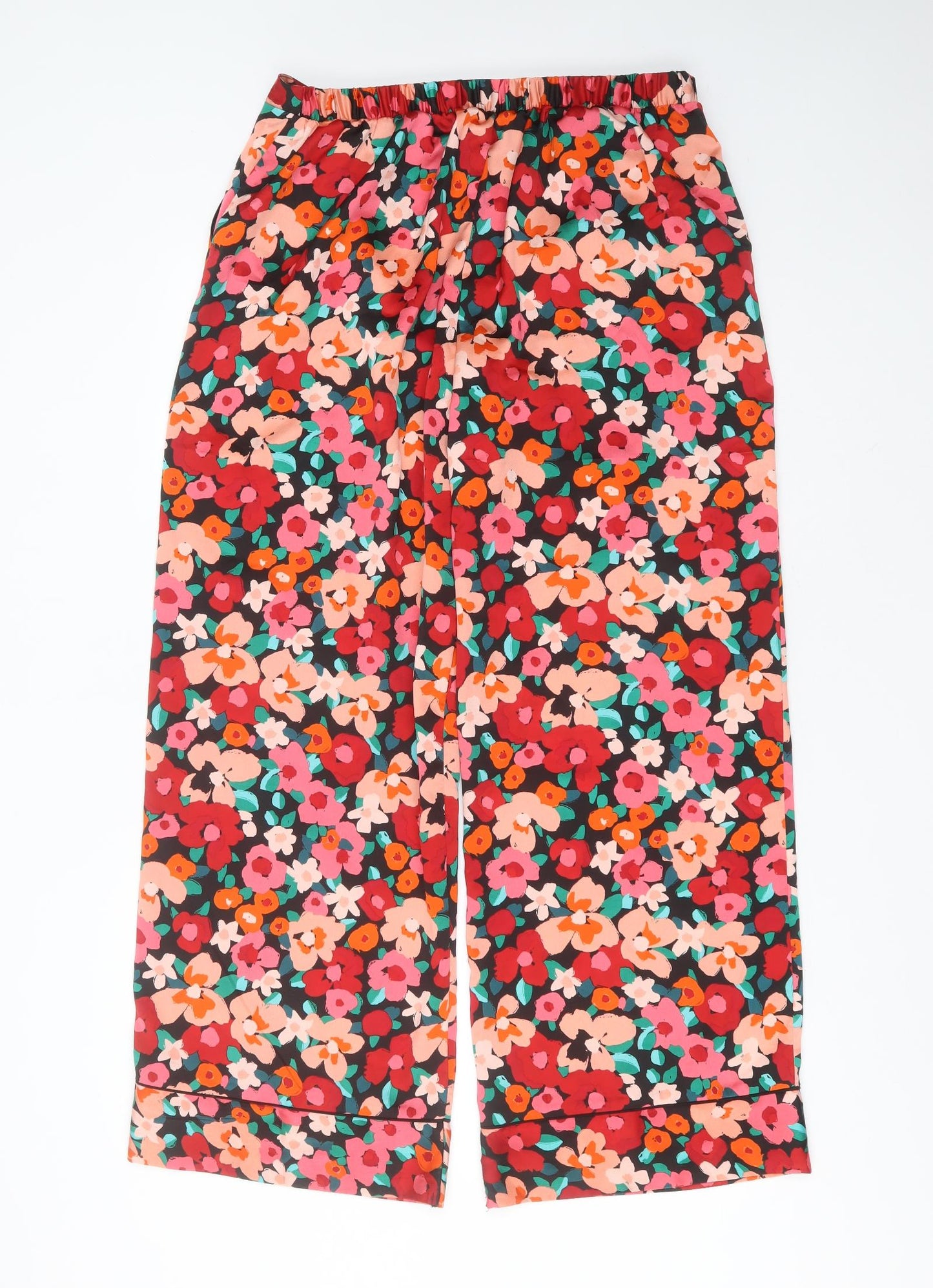 Primark Womens Multicoloured Floral Polyester  Pyjama Pants Size 12