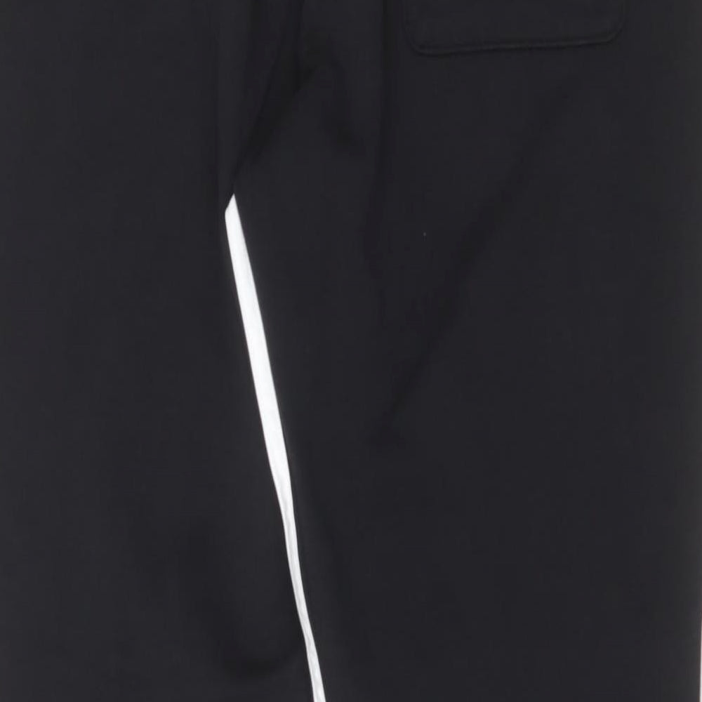 adidas Mens Black  Polyester Jogger Trousers Size L L28 in Regular