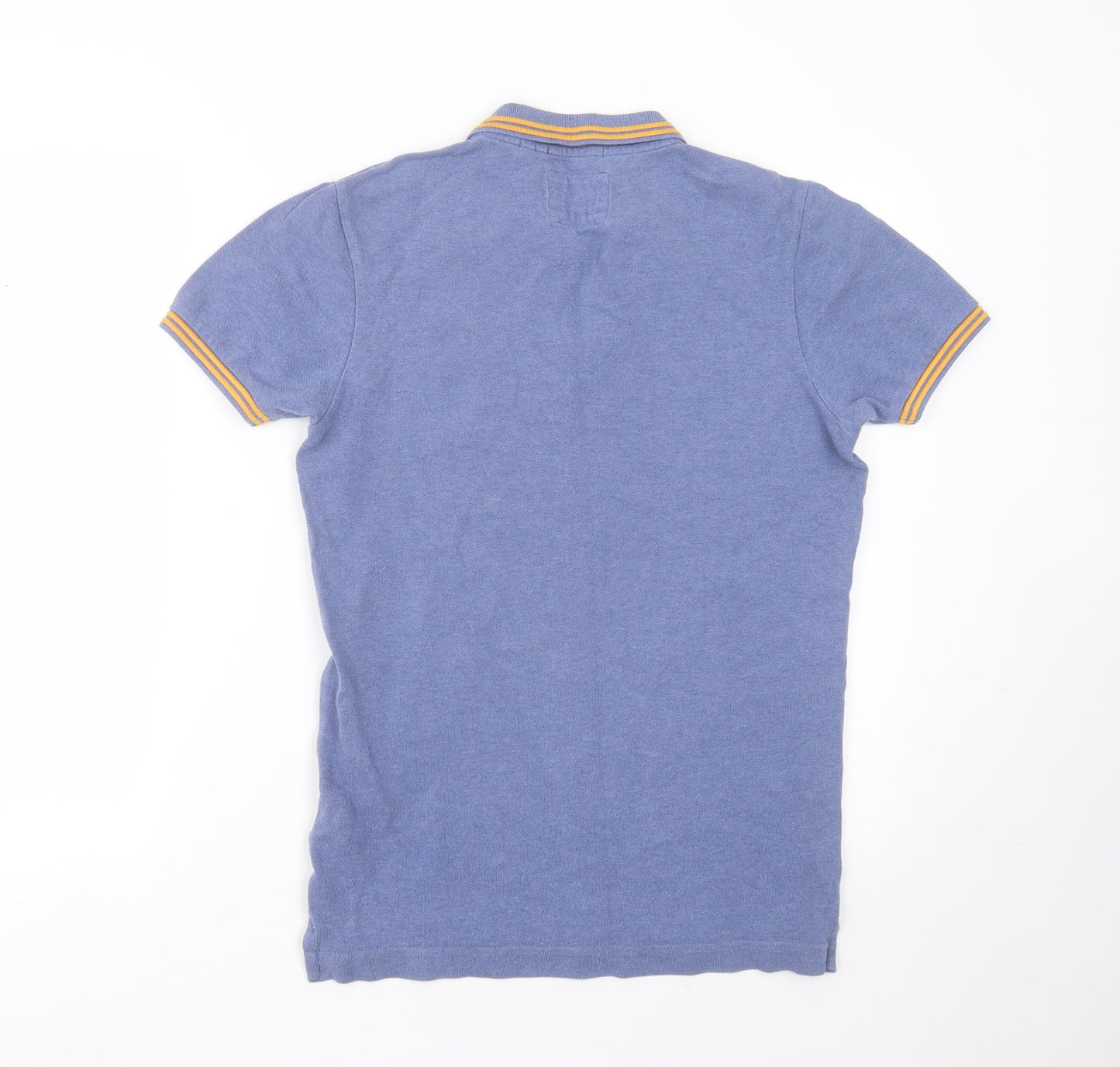 Superdry Mens Blue  Cotton  Polo Size S Collared
