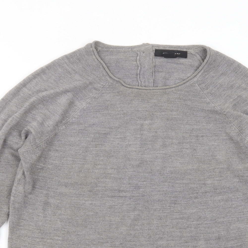 Primark Womens Grey Round Neck  Acrylic Pullover Jumper Size 12