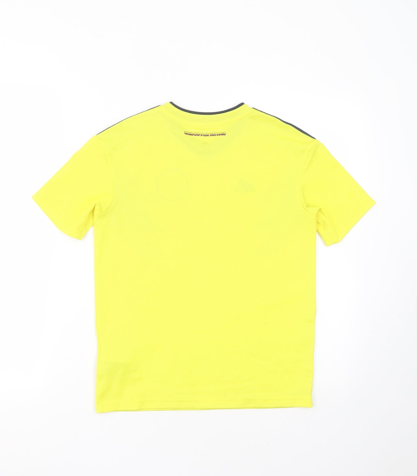adidas Boys Yellow  Polyester Basic T-Shirt Size 11-12 Years V-Neck  - football