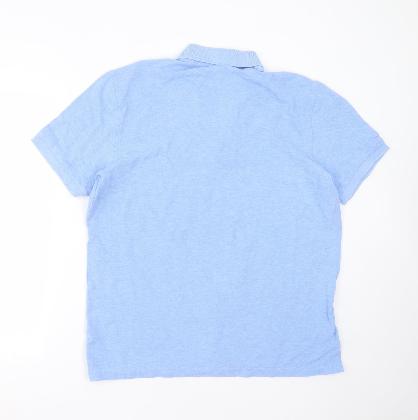 Marks and Spencer Mens Blue  Cotton  Polo Size XL Collared