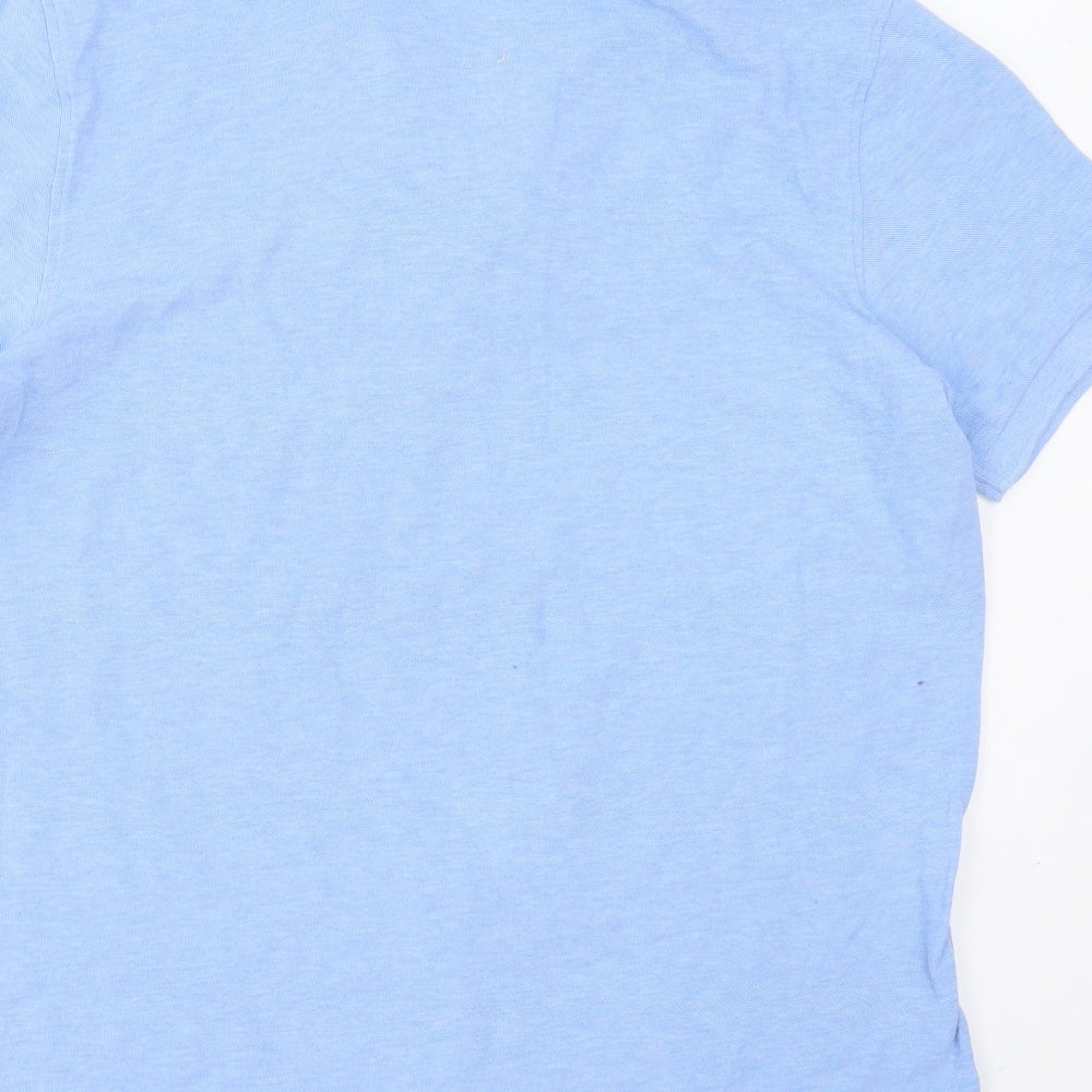 Marks and Spencer Mens Blue  Cotton  Polo Size XL Collared
