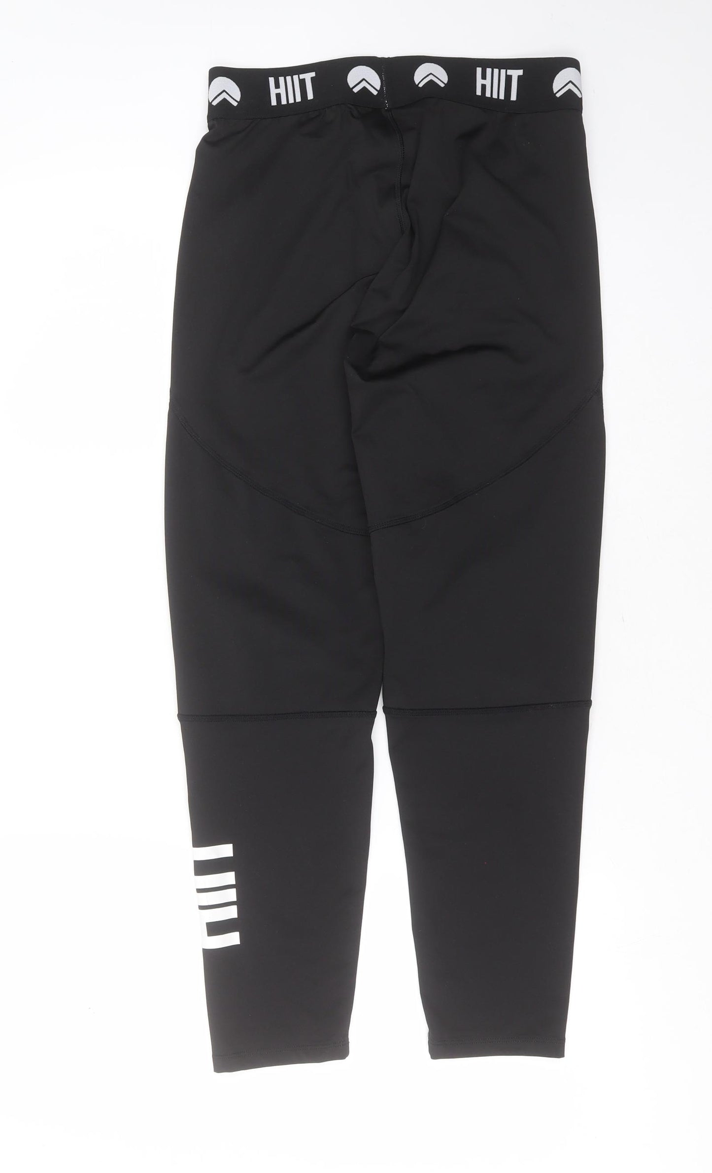HIIT Womens Black  Polyester Compression Leggings Size L L26 in Extra-Slim