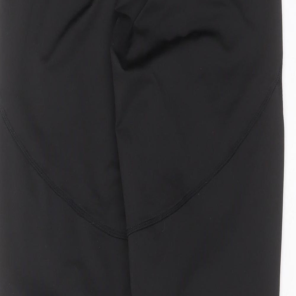 HIIT Womens Black  Polyester Compression Leggings Size L L26 in Extra-Slim