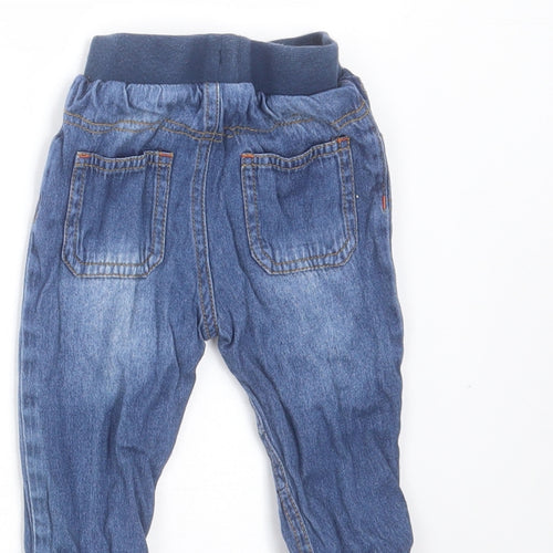 George Baby Blue  Cotton Jogger Jeans Size 6-9 Months  Drawstring