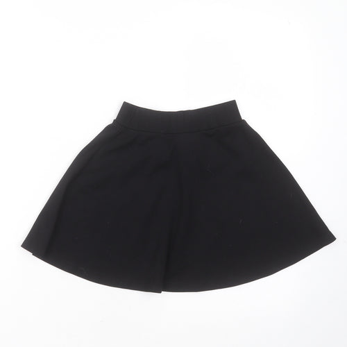 NEXT Girls Black  Polyester Skater Skirt Size 6 Years  Regular  - school