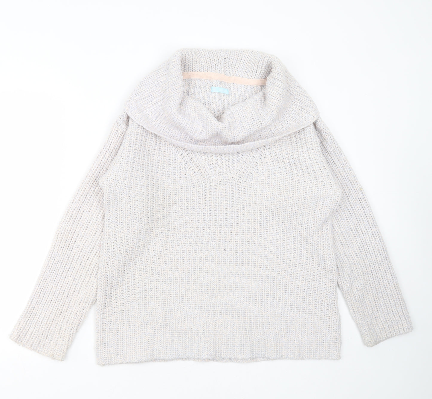 Avenue Womens Blue Roll Neck  Acrylic Pullover Jumper Size 16