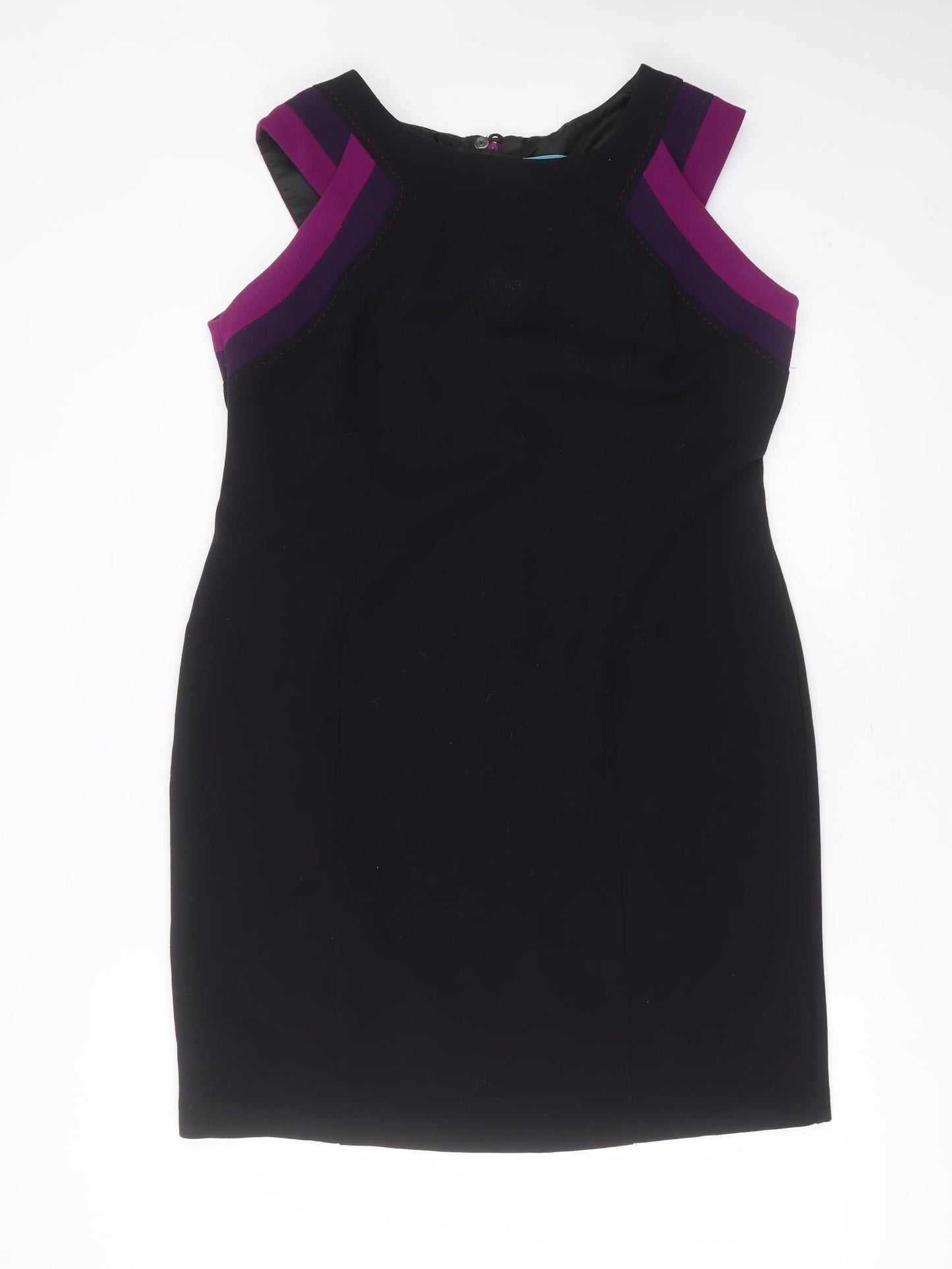 Marks and Spencer Womens Blue  Polyester Shift  Size 18  Round Neck
