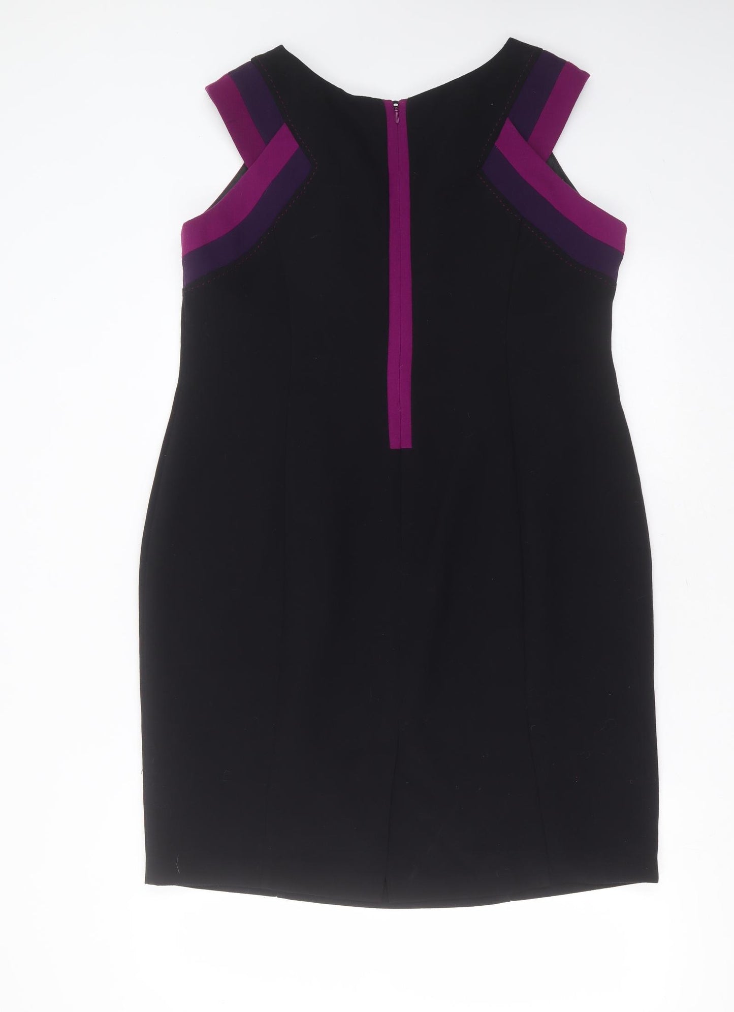 Marks and Spencer Womens Blue  Polyester Shift  Size 18  Round Neck