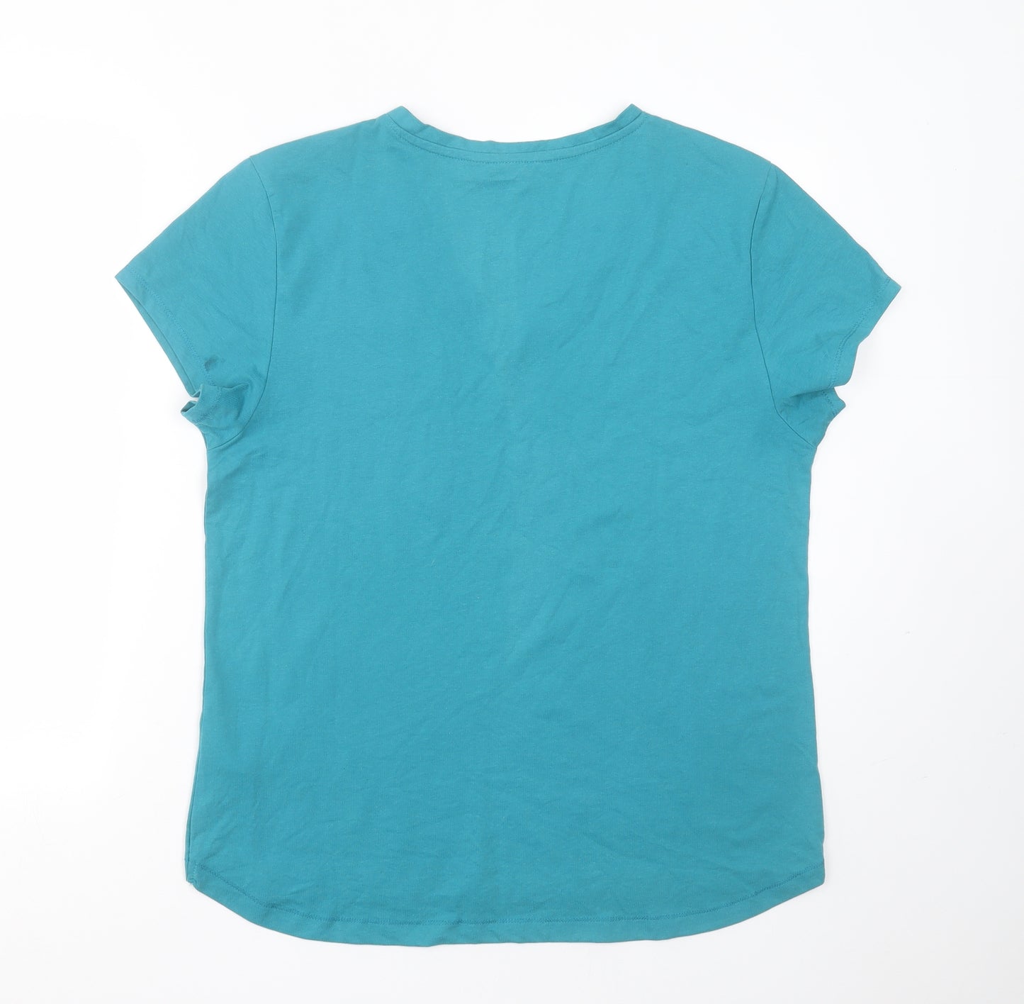 LA Gear Womens Blue  Cotton Basic T-Shirt Size 18 Collared