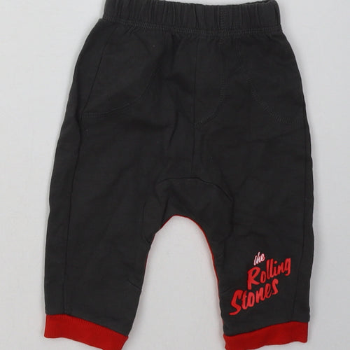 George Boys Grey  Cotton Capri Trousers Size 3-6 Months   - The Rolling Stones