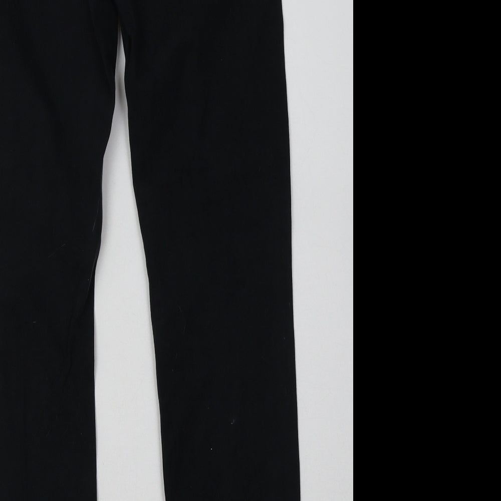 Matalan Womens Black  Cotton Straight Jeans Size 12 L32 in Regular Button