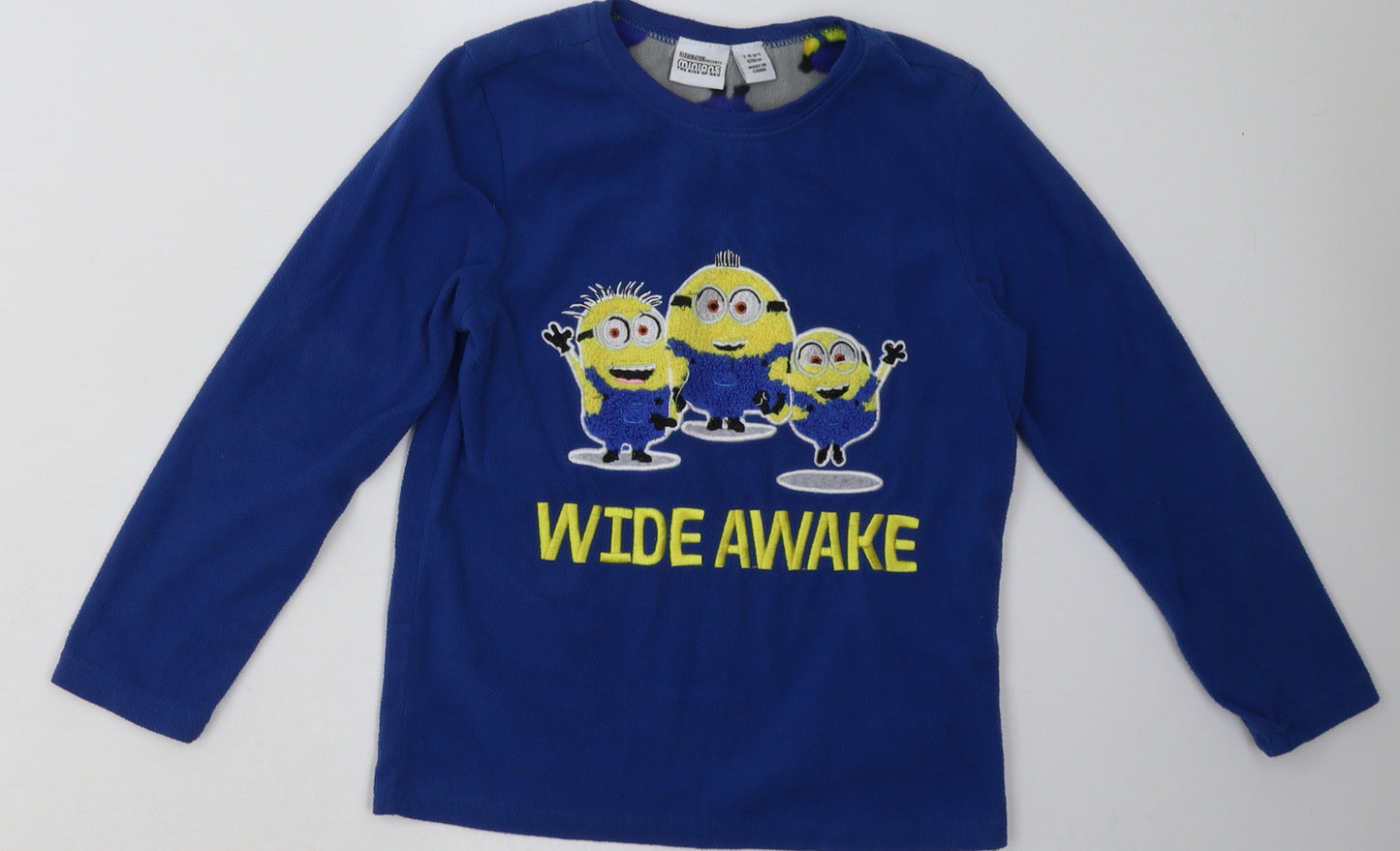 Primark Boys Blue Geometric Polyester  Pyjama Set Size 7-8 Years  Pullover - Minions