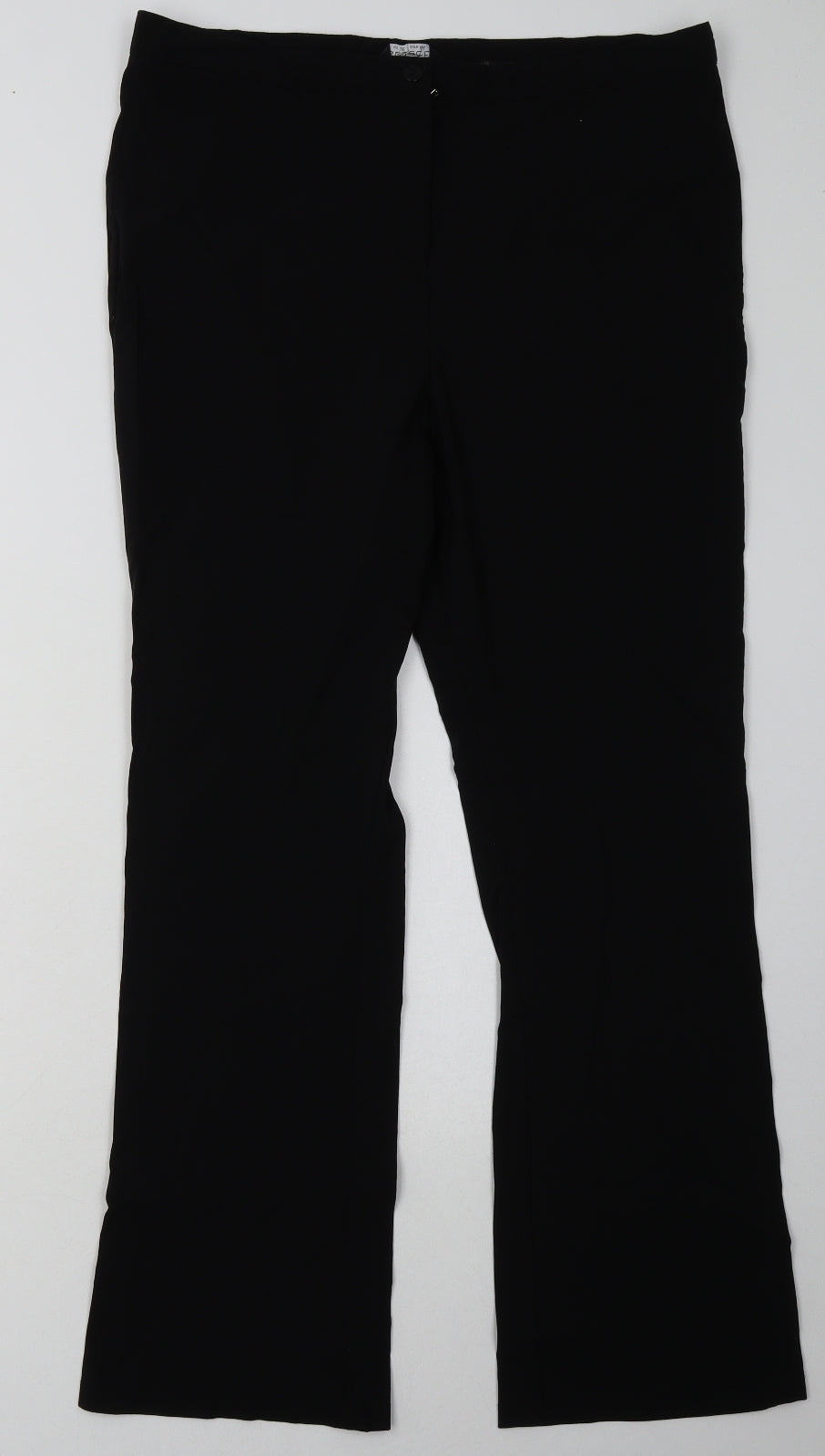 Select Womens Black  Viscose Trousers  Size 16 L32 in Regular Button