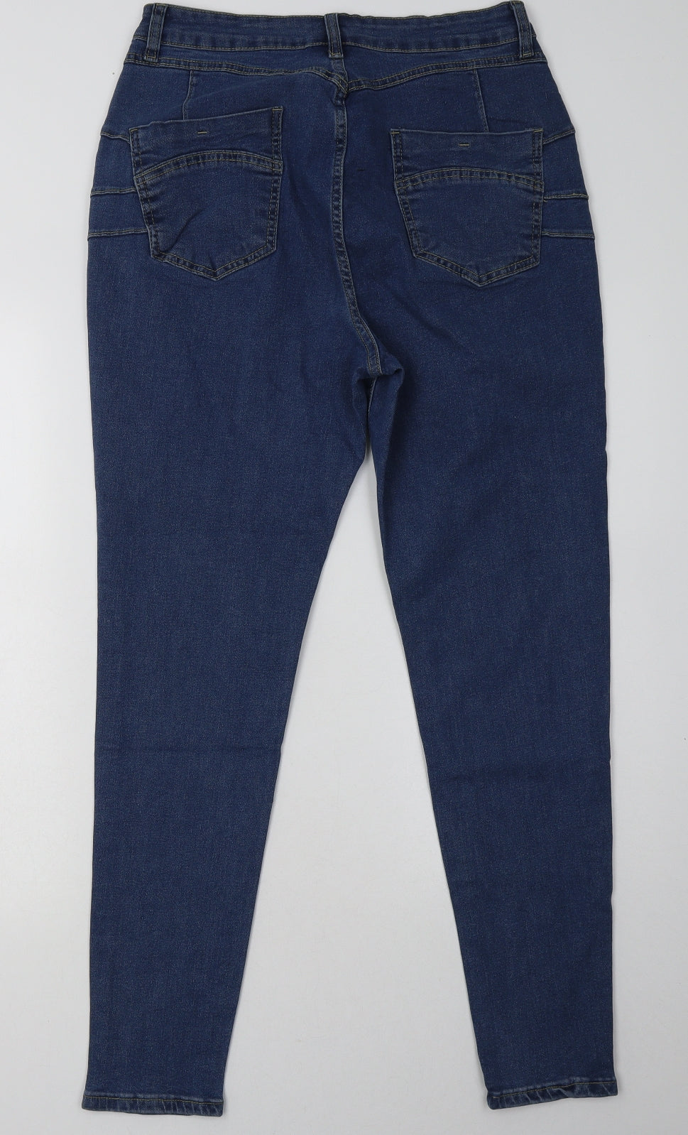 SheIn Womens Blue  Cotton Skinny Jeans Size XL L31 in Regular Button