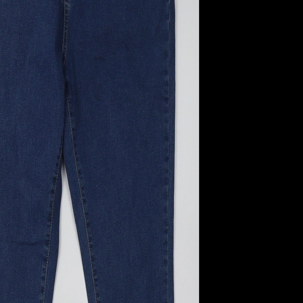 SheIn Womens Blue  Cotton Skinny Jeans Size XL L31 in Regular Button