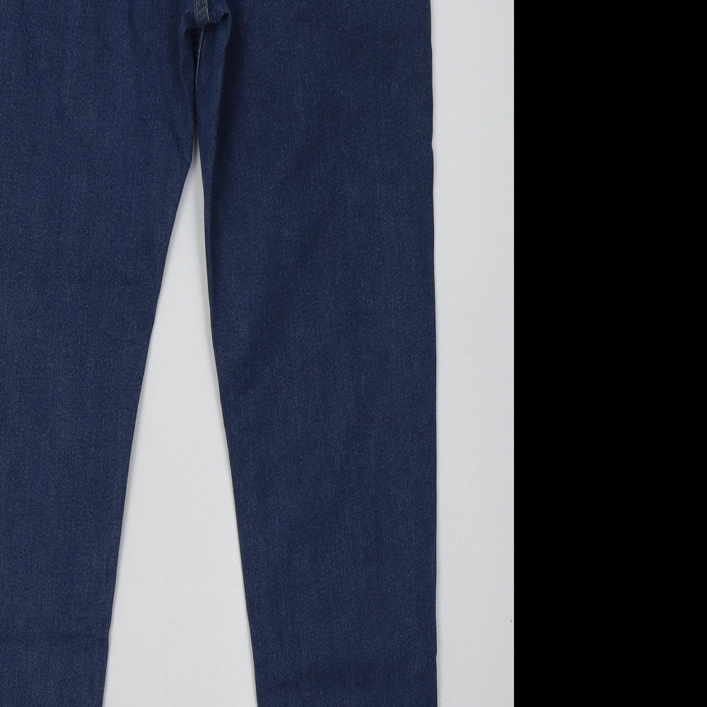 SheIn Womens Blue  Cotton Skinny Jeans Size XL L31 in Regular Button