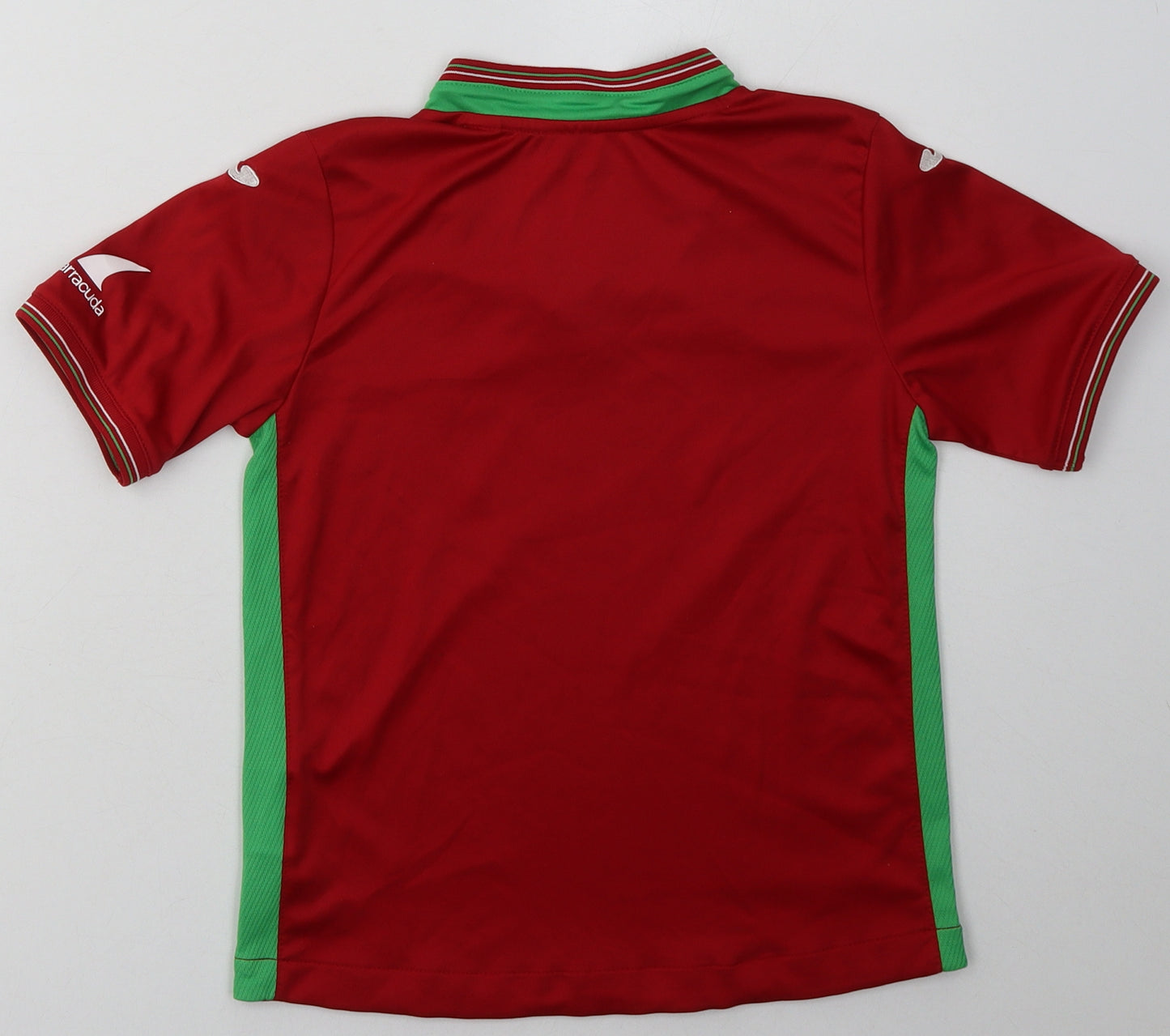 Joma Boys Red  Polyester Basic T-Shirt Size 6 Years Crew Neck Pullover - Swansea City AFC