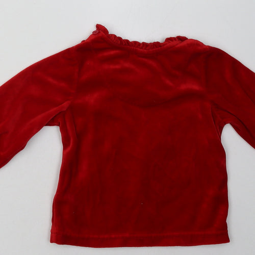 mataan Girls Red Geometric Polyester Cami Pyjama Top Size 18-24 Months  Button - Minnie Mouse